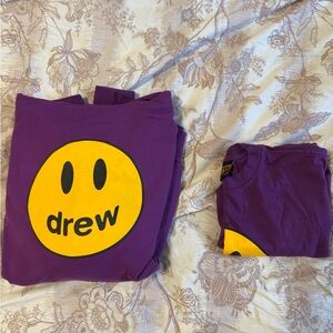 Purple Drew Smiley Face T-Shirt and hoodie